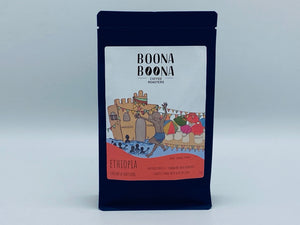 250 gram bag of Ethiopia Chelbesa Natural Process speciality artisan coffee beans roasted in Bristol
